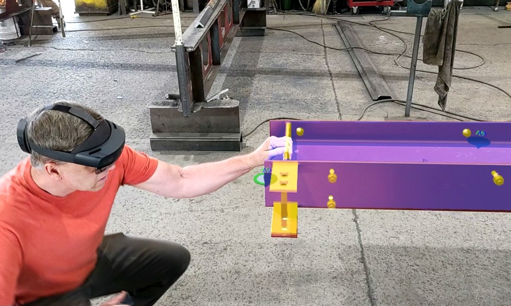 Augmented reality and structural steel fabrication
