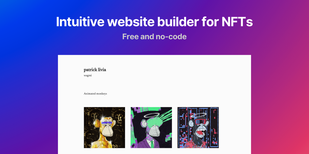 Jemi for NFTs - An elegant no-code, NFT website builder | Product Hunt