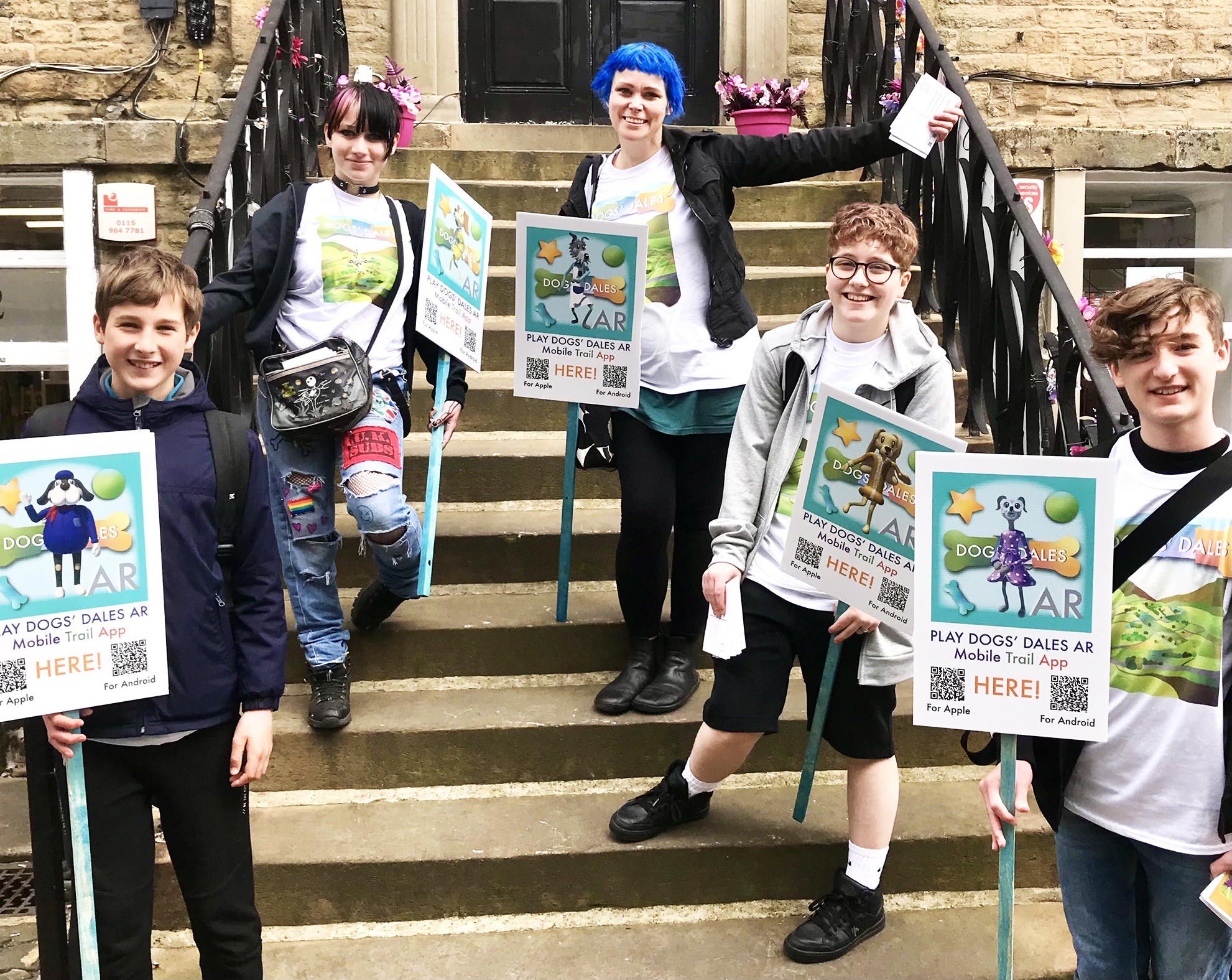 Students help Skipton launch of new DogsDales Augmented Reality app | Bradford Telegraph and Argus