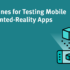 Guidelines for Testing Mobile Augmented-Reality Apps