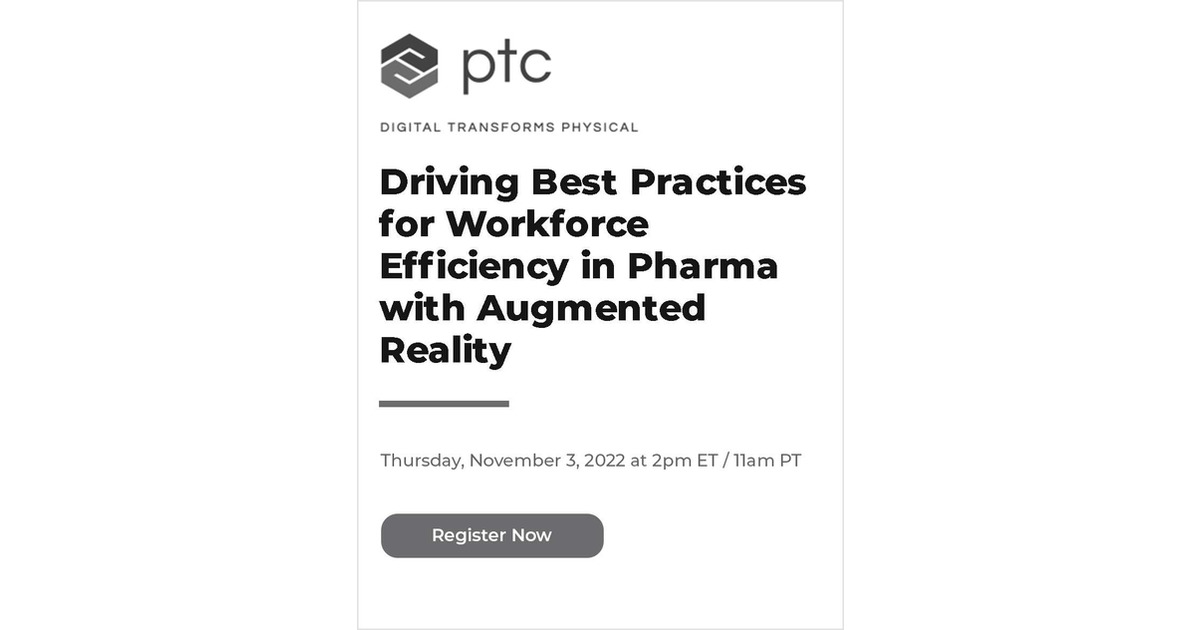 Driving Best Practices for Workforce Efficiency in Pharma with Augmented Reality Free Live Webinar