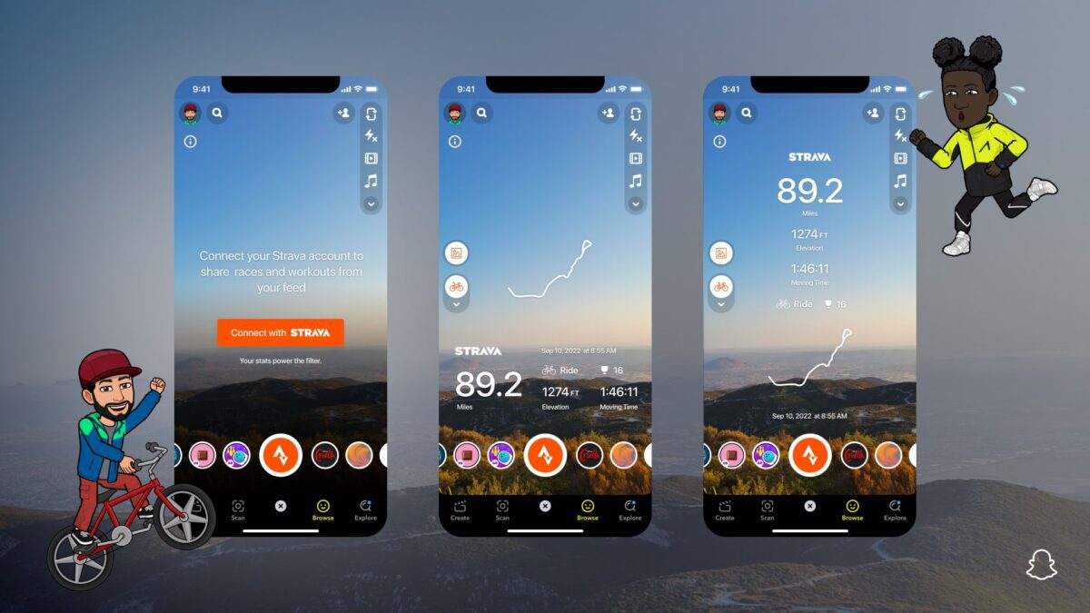 Strava partners with Snapchat for new augmented reality experience for athletes