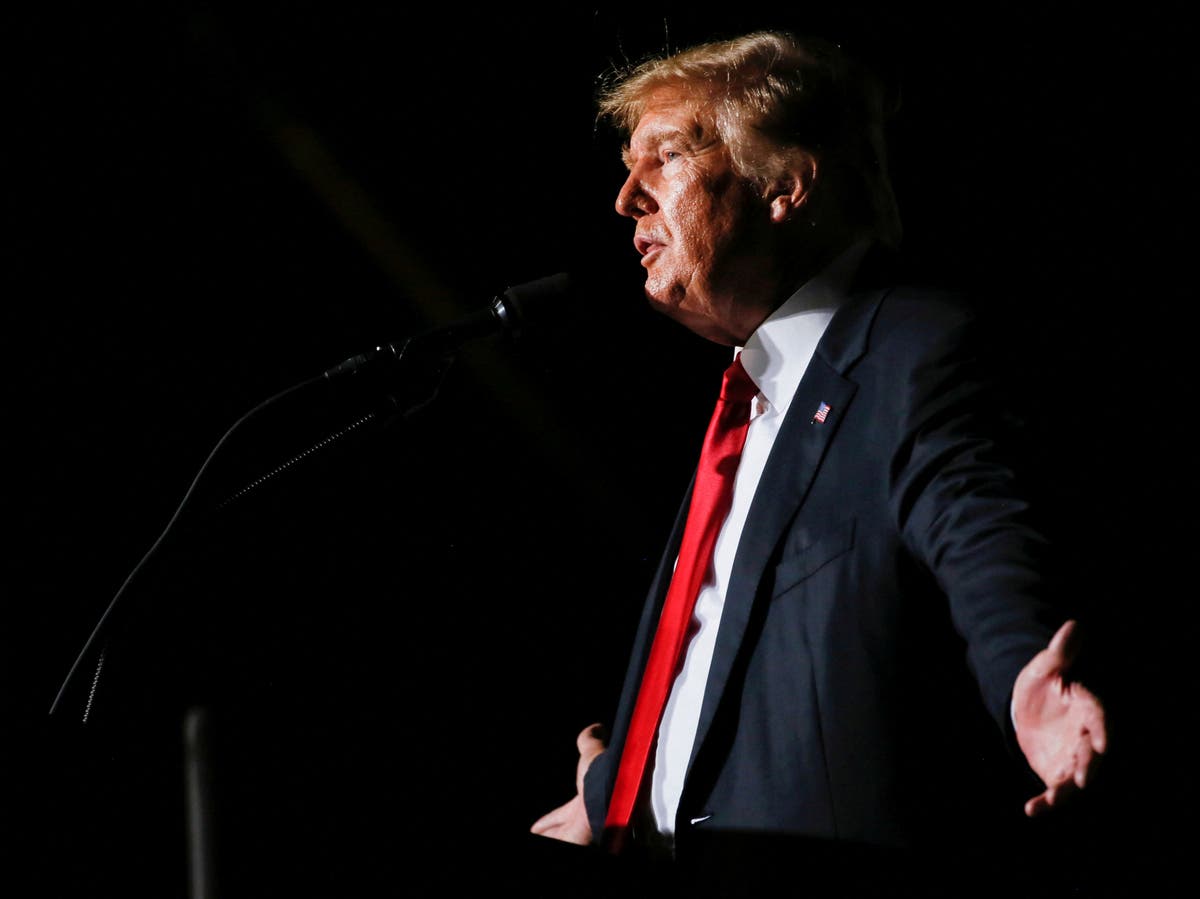 Trump news today: Speech to Jewish group doesn’t mention Kanye and Nick Fuentes dinner as NFT cards ridiculed | The Independent