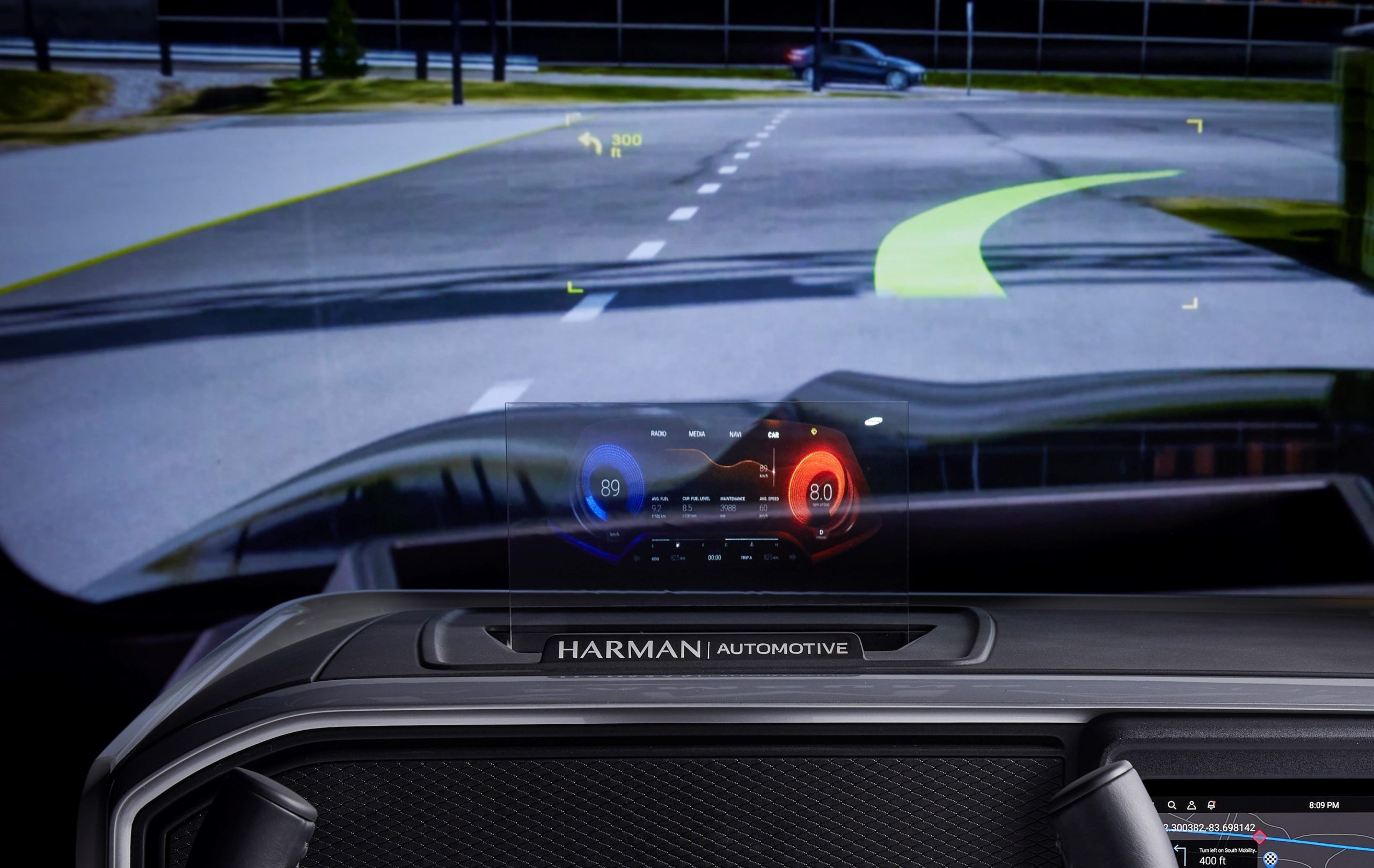 Harman Unveils Augmented Reality for Head-Up Displays