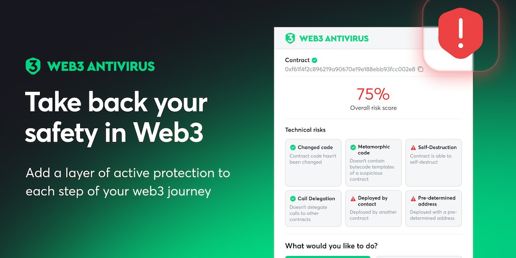 Web3 Antivirus for Chrome - Take back your safety in Web3 | Product Hunt