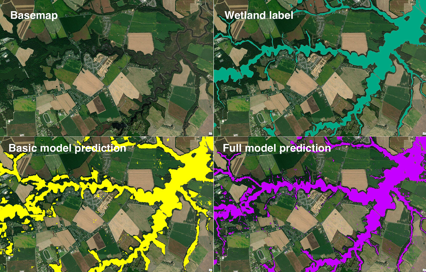 Artificial intelligence deep learning model for mapping wetlands yields 94% accuracy