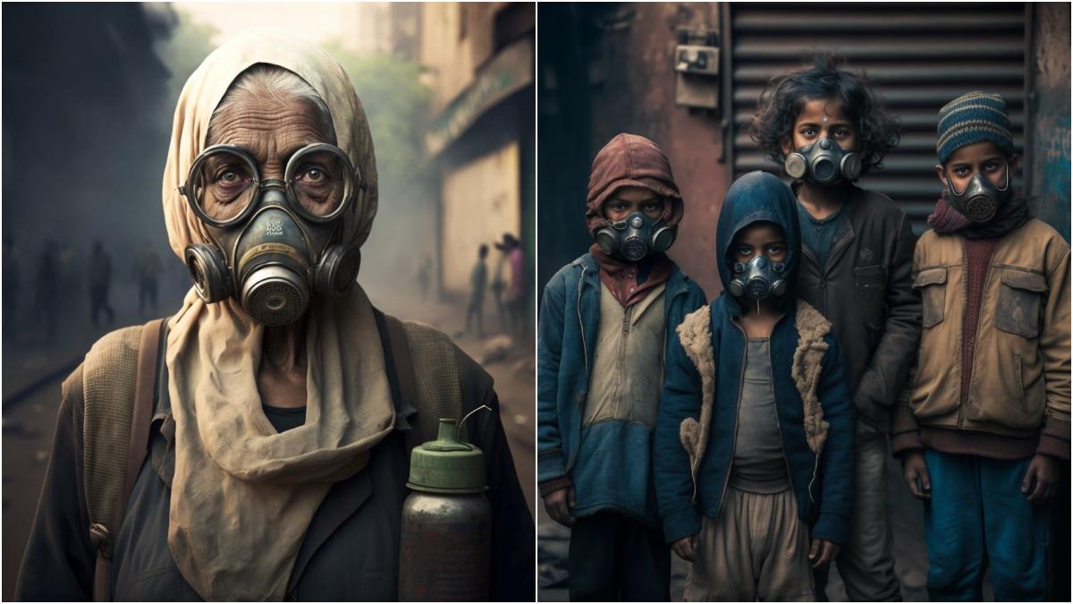 Artist uses Artificial Intelligence to visualise Delhi's battle with pollution in future. Internet is terrified - India Today