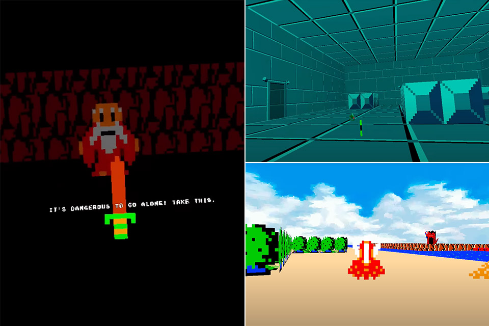 Gamer Recreates First Level of NES The Legend of Zelda in Virtual Reality Using QuestZDoom