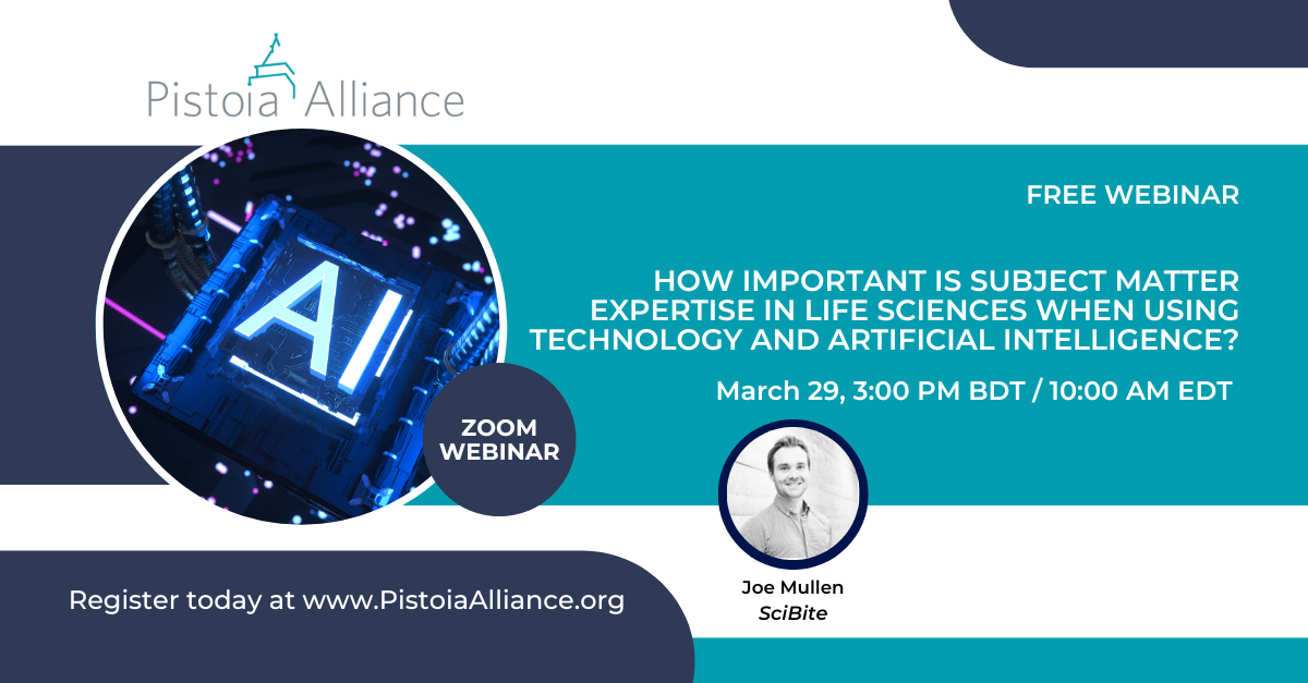 How important is subject matter expertise in Life Sciences when using technology and artificial intelligence? - Pistoia Alliance